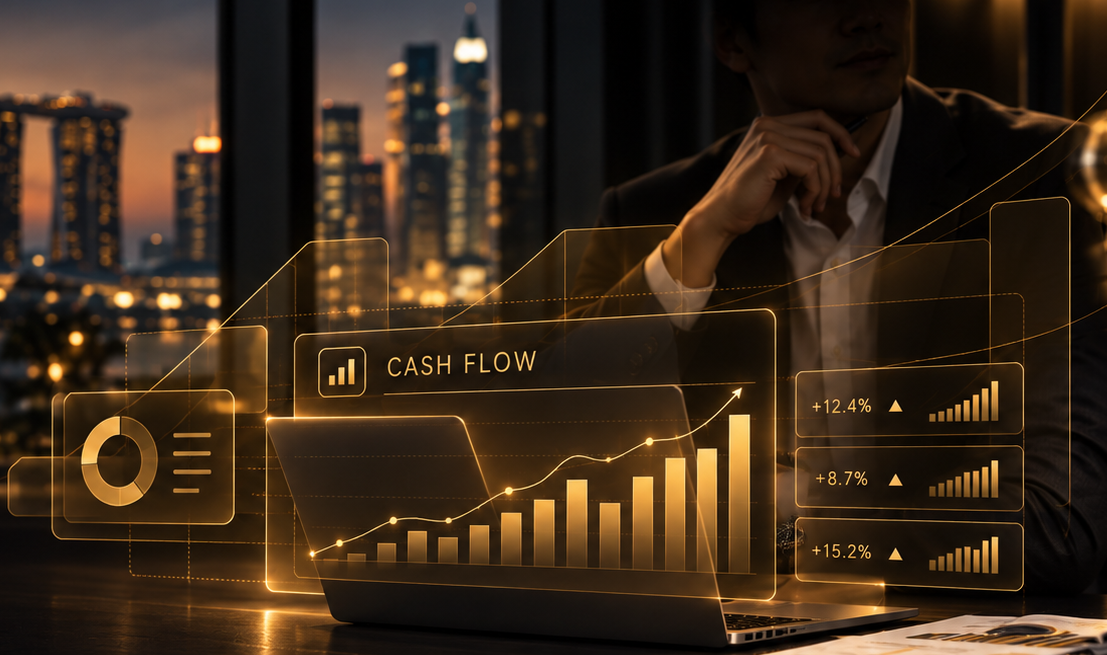 Professional cash flow and business financing concept